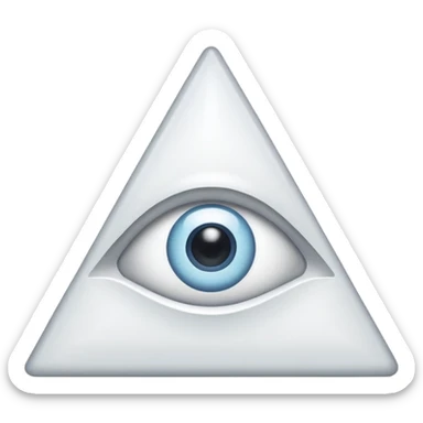A triangle with an eye in the middle sticker