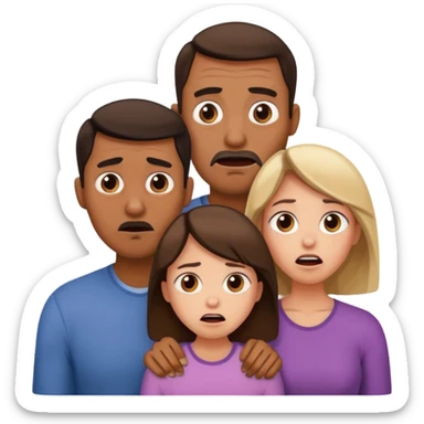 HAZ UNA FAMILIA GRITANDO, MI NOVIA, MI OPAPA. MI MAMA Y YO sticker