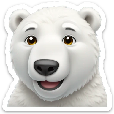 Cute, polar bear sticker
