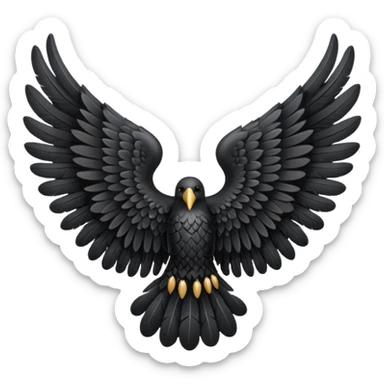 Black angel wing sticker