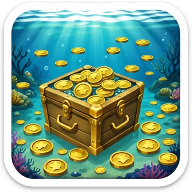 sunken treasure sticker