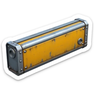 Clean metal beam, unweathered steel, no rust, no damage, sci-fi industrial style, smooth surfaces, high-quality PBR game asset, detailed but clean sticker