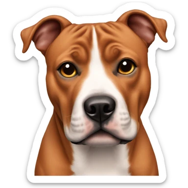 All red Staffordshire Bullterrier sticker