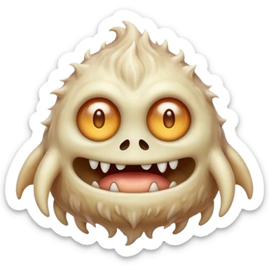 Beige fog monster   sticker