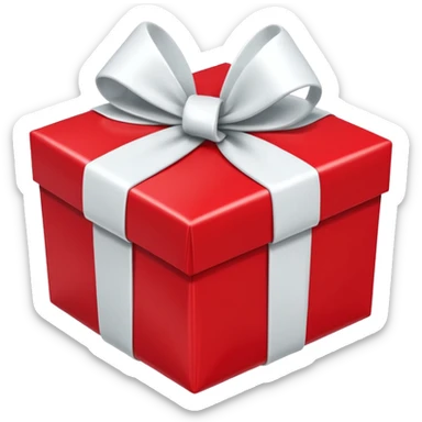 red gift boxes with white bows sticker