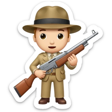 Penis with Tommy gun sticker