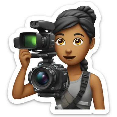 videographer girl sticker