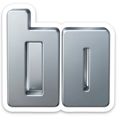 two letters beside eachother the first one says N and the second says O sticker