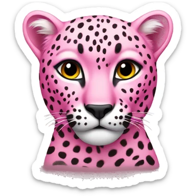 Pink cheetah sticker