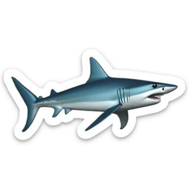 mako shark 3d wireframe sticker