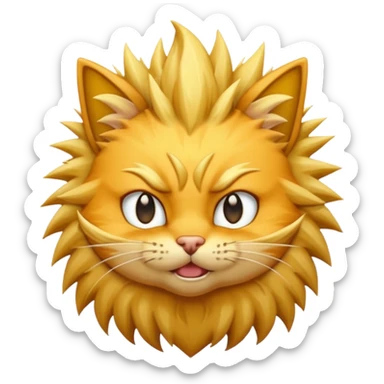 Cat super sayen sticker