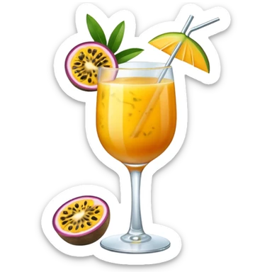 passionfruit & mango cocktail sticker