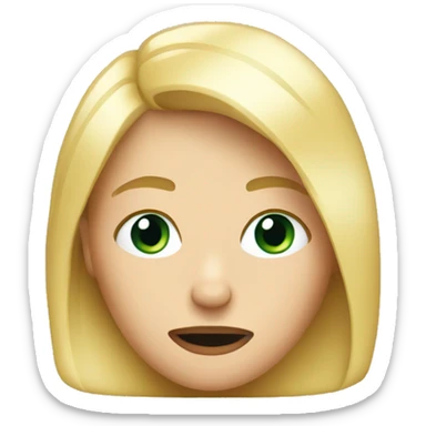 Blonde girl hungover sticker