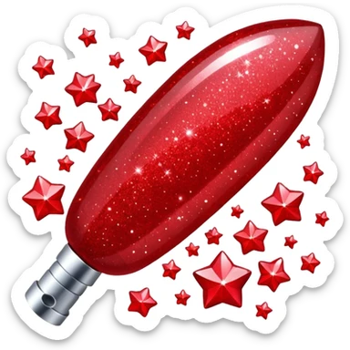 red glitter anonymous sticker