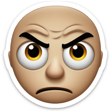 Angry face with small eyes looking furious and angry 😠  sticker