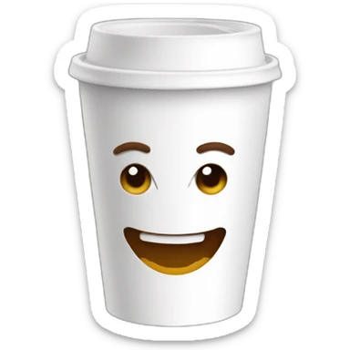 paper coffee cup sticker