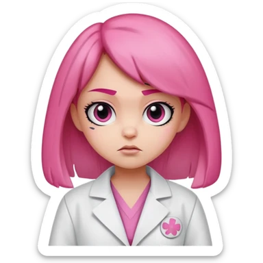 Blossom from powerpuff girls and a doctor sticker