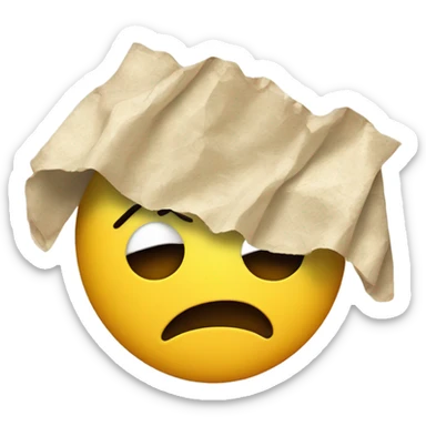 Crinkled paper with ears sticker