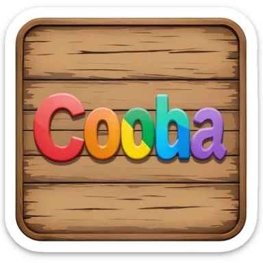 a wooden sign that says "Coda's Gay" sticker