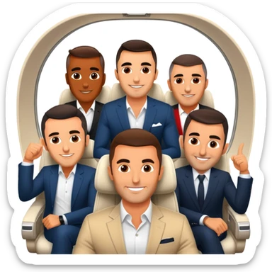 Branden Condy entrepreneur internet celebrity iman gadzhi alex hormozi Patrick bet david garyvee grant cardone on a jet celebrating WHOP ownership  sticker