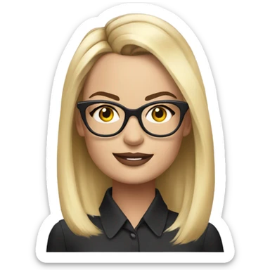 Margot Robbie with glasses  sticker