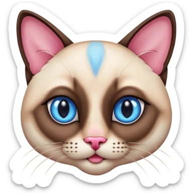 
Siamese cat face sticker