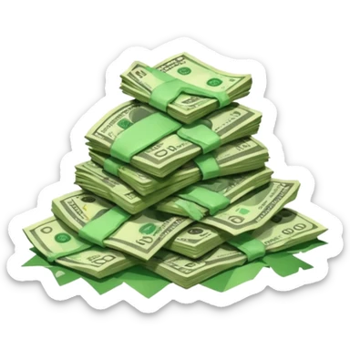 Ripped money sticker