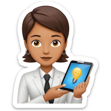 marketing agent with tablet, ideas, social media

 sticker