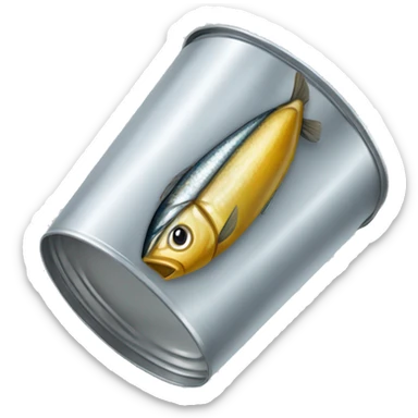A flat tin can of sardines sticker