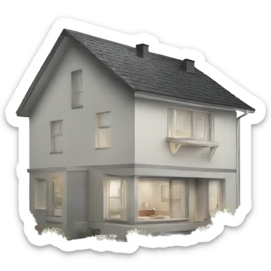 modern scandinavian house sticker