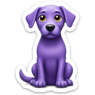 purple dog on slate o  sticker