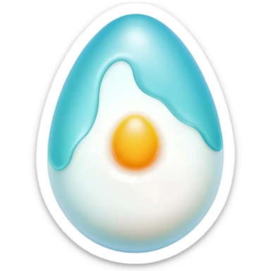 A symbolic representation of fertilization, egg and sperm meeting sticker