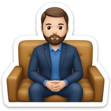 Its JD vance with a beard on a couch sticker