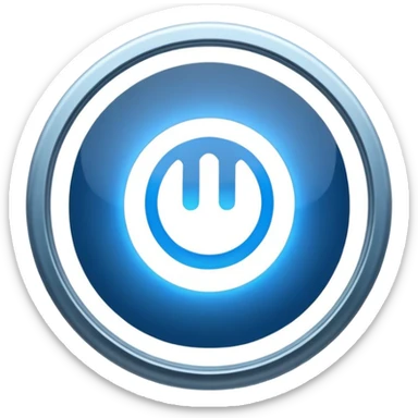 The round blue sign on the night building  sticker