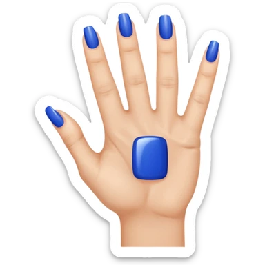 a woman's hand with blue nails is a like gesture sticker