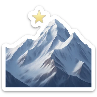 Snowcapped Mountain plus star sticker