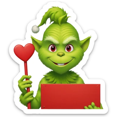 The Grinch with  max sticker