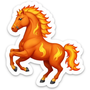 Fire horse sticker
