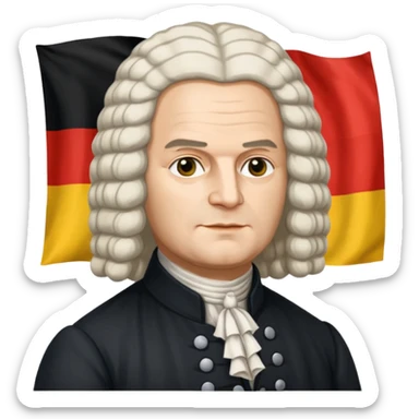 johann sebastian bach german flag sticker