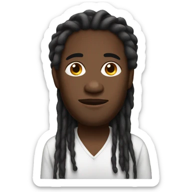Pregnant black man with dreads  sticker