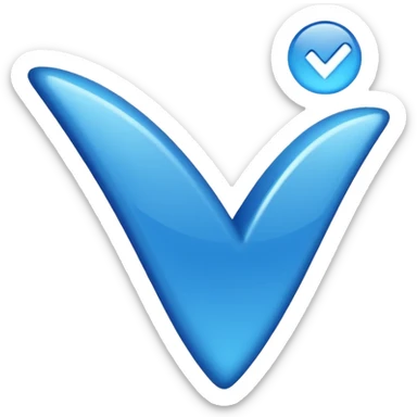 Vetified blue mark for account sticker