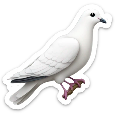 A white dove with an olive branch sticker