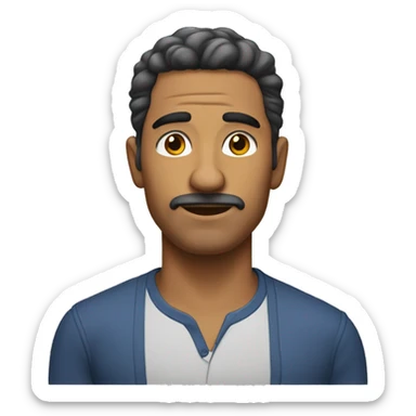 Homem careca moreno  sticker