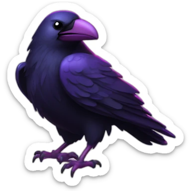 flashing rave raven sticker