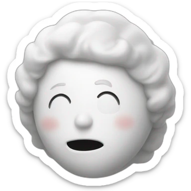 Bonhomme qui pleure avec des cheveux sticker