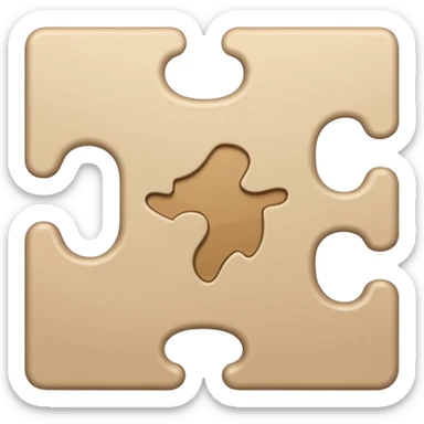 beige puzzle piece 🧩 sticker