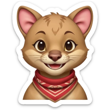 Animal fossa in bandana from league of legends laughing emoticon sticker
