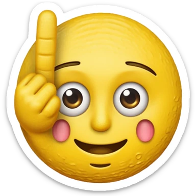 Eye-rolling emoji with fuck you finger sticker