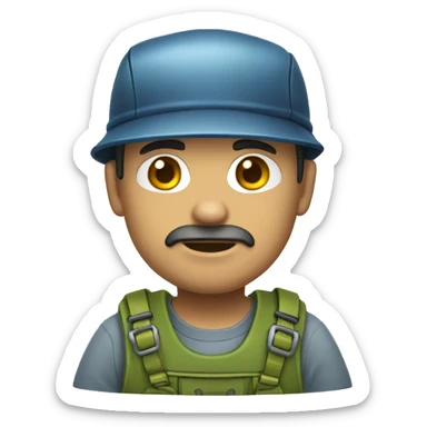 Pescador blanco sticker