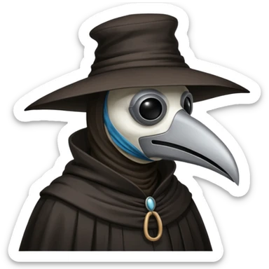plague doctor beak guy sticker